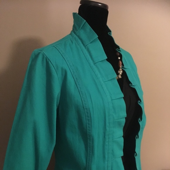 Chico's Jackets & Blazers - NWOT Chico's  Additions Ruffled Collar Jacket